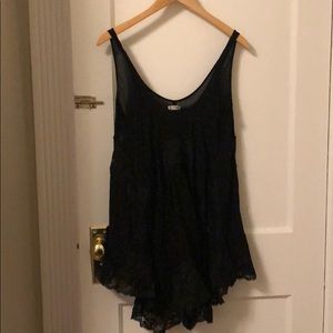 Free People sheer black cover up